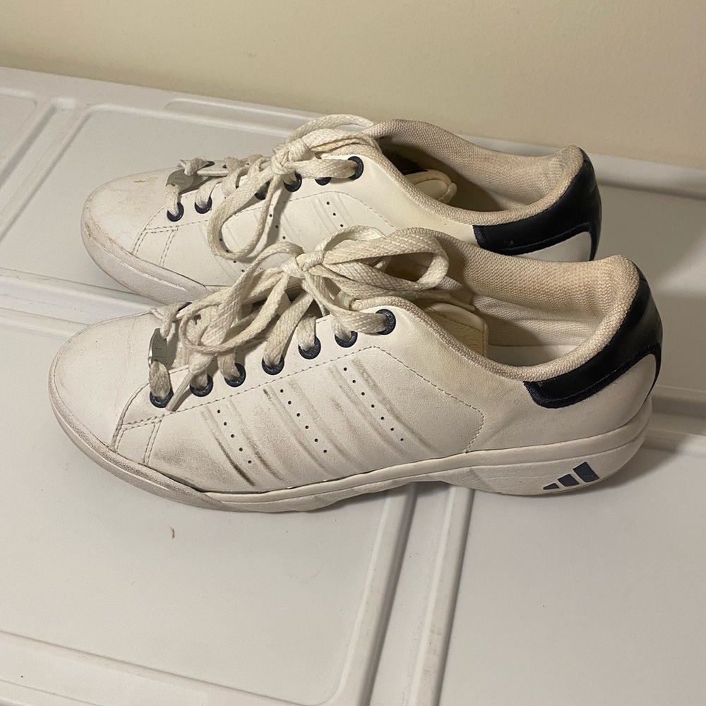 Adidas Classic White and Black Trainers